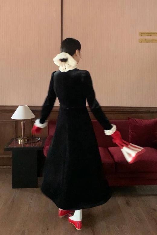 ELLA JADE 法式赫本风浪漫花边丝绒礼服连衣裙 21940 商品图7