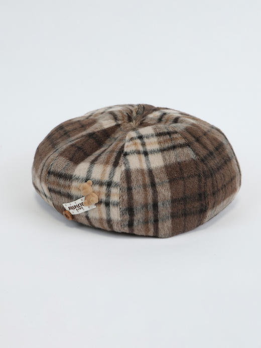 温暖摩卡慕斯色系格纹可可贝雷帽-纪念日百货门店同款166443282 商品图1