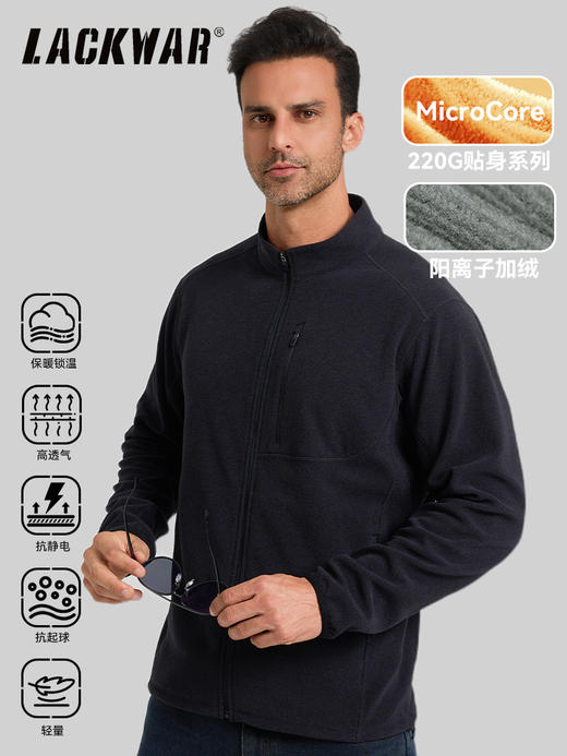 【轻暖战术 零感穿着 绒感亲肤】自由兵全拉链抗静电战术抓绒衣（zb） 商品图1