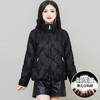 QYM C2289休闲短款羽绒服时尚轻薄保暖菱格外套 商品缩略图3