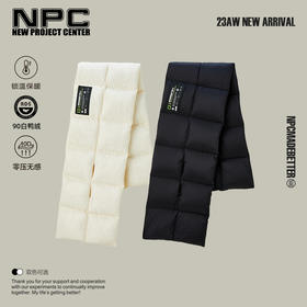 NPC潮牌10D围脖轻盈保暖情侣运动户外加厚双色零压白色NP39AC16