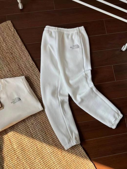 D120432联名款刺绣logo白色拉绒卫裤男女同款 商品图0