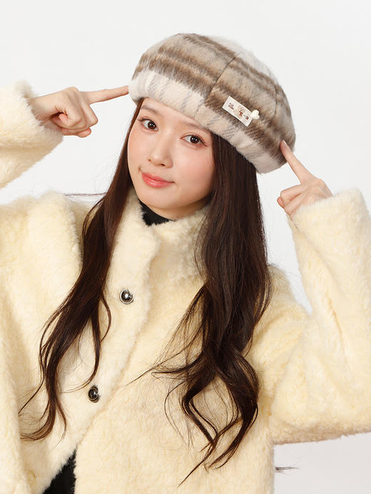 经典优质温暖格纹贝雷帽-纪念日百货门店同款166443346 商品图4