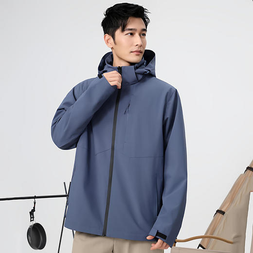 【门店新品&防水】圣得西25年冬季连帽外套男女款户外休闲冲锋衣 商品图2