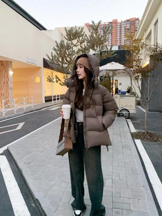 JN*同款宽松连帽A字型泡芙90绒新国标羽绒服 商品图11