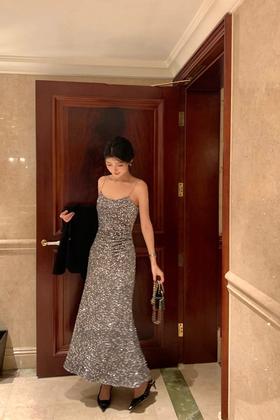 ELLA JADE 高级感亮片晚会修身气质礼服连衣裙 21644