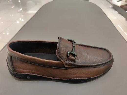 【云粉节】BF楼千百度男鞋2026新款潮流头层牛皮真皮男士商务休闲时尚软底一脚蹬豆豆鞋A26116354吊牌价1099活动价747 商品图2