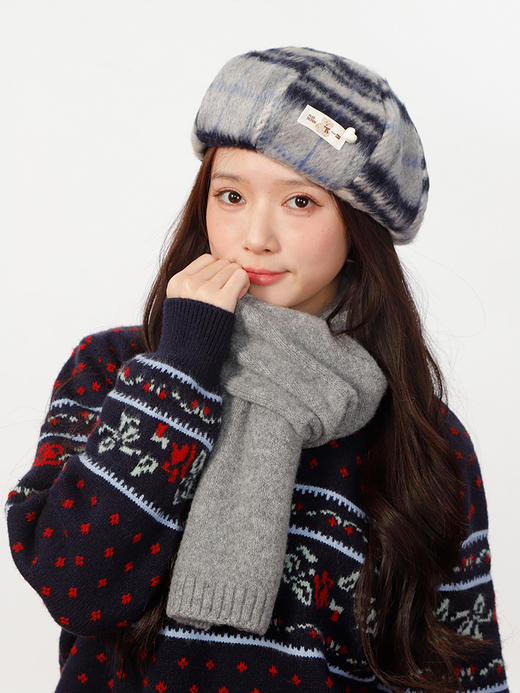 经典优质温暖格纹贝雷帽-纪念日百货门店同款166443346 商品图3