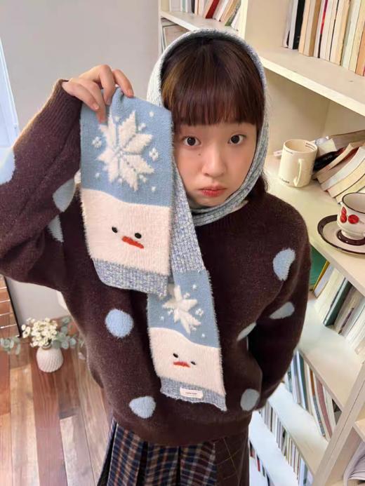nothe Case布然/BDXR296/「冰岛雪人」氛围感可爱雪人围巾 商品图1