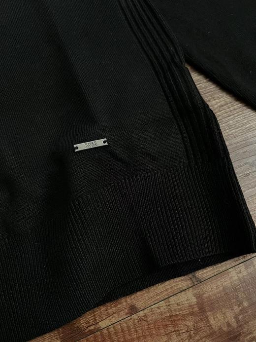 D120427新款下摆金属小标点缀男士商务休闲圆领毛衣 商品图11