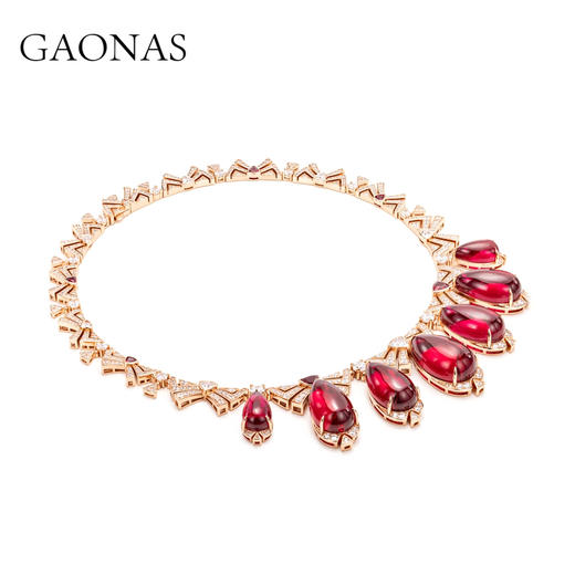 流光溢彩馥郁耀眼红色高定项链 11790XR 商品图1