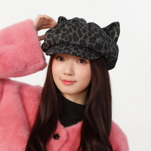 潮流百搭豹纹猫耳八角帽纪念日百货门店同款164746538 商品图4