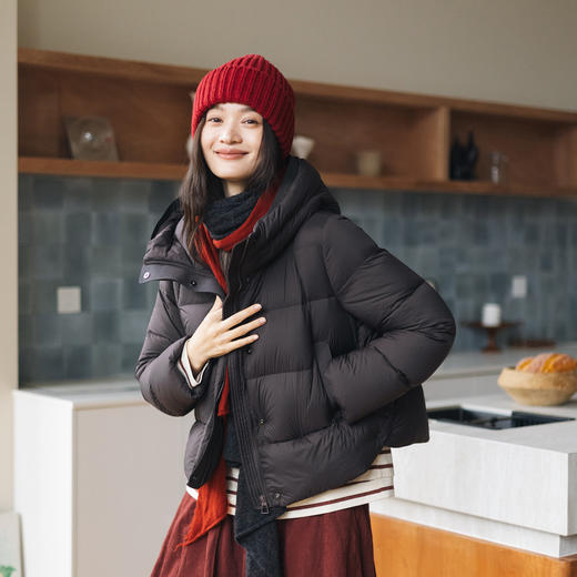 绽放540朵/小太阳羽绒服2024冬季新款加厚保暖短款面包服连帽外套 商品图2