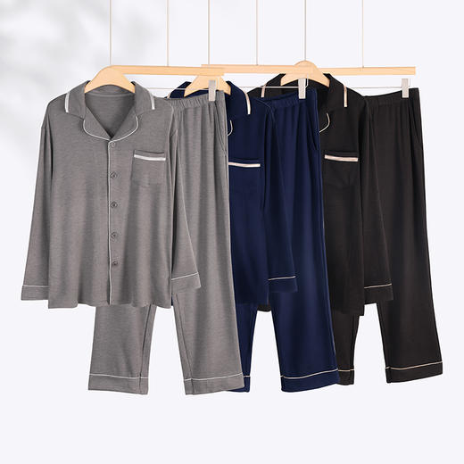 美奈川 极舒暖双面绒 男套装 JJ28181 商品图4