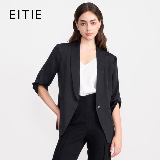 EITIE爱特爱夏季新款休闲轻薄一粒扣西装外套7803506 商品图1