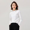 【79秒杀！】拓路者白色打底衫女秋冬圆领加绒加厚长袖t恤摇粒绒内搭上衣 商品缩略图0