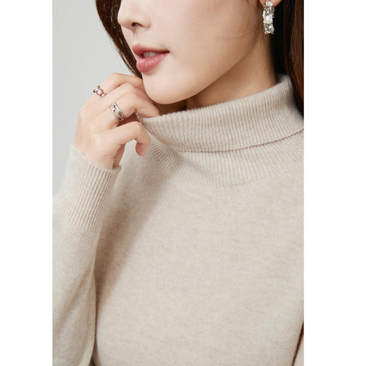 【高领-无缝一体-羊毛衫】逸阳秋冬气质简约保暖不扎肉针织打底衫7962 商品图8