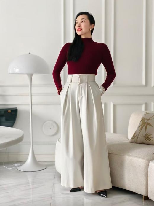 半高领羊绒衫-绛玉念 商品图3