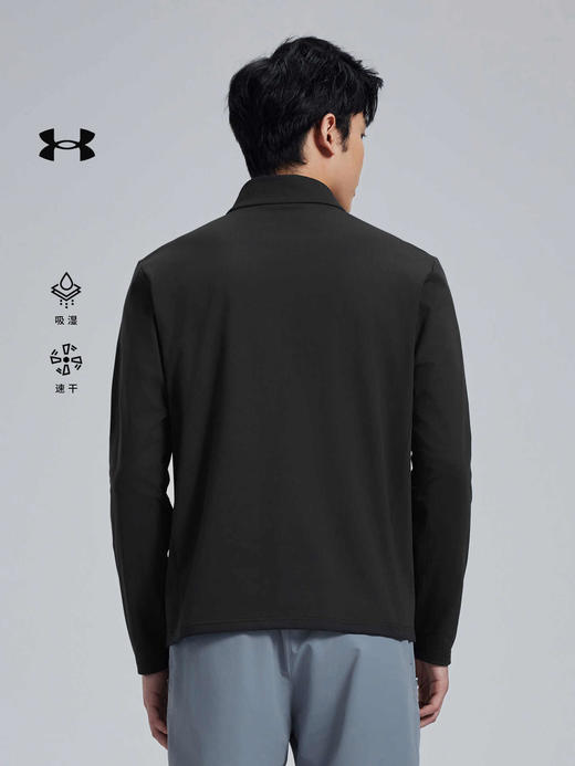 安德玛UA长袖立领T恤男秋冬运动休闲内搭打底弹力吸湿速干衣14313210-001 商品图3