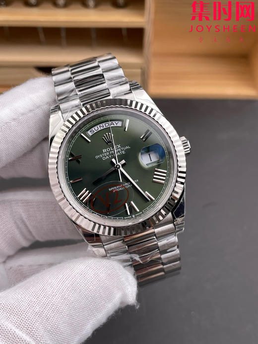 VS配重版 重量180克+ 绿罗马DD 劳力士星期日历型系列 薄荷绿 V2版 丹东3255机 三珠带 男士腕表 日志40mm 商品图1