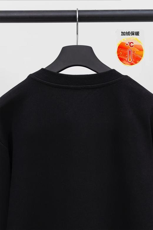 D120418加绒加厚彩色字母抓绒保暖圆领卫衣男女同款 商品图7