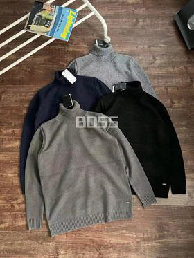 D120428冬季男士B备单品时尚气质通勤羊驼毛高领毛衣