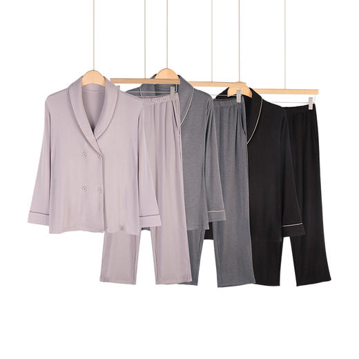 美奈川 极舒暖绒 双排扣 女套装JJ28183 商品图0