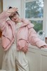 Kai & Kiera 粉色加厚短款连帽羽绒服外套 21610 商品缩略图0