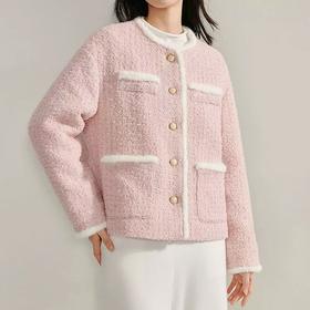 279.9元 茵曼小香风夹棉外套 626874-HD（线上线下同步在售不保证有货，介意勿拍）