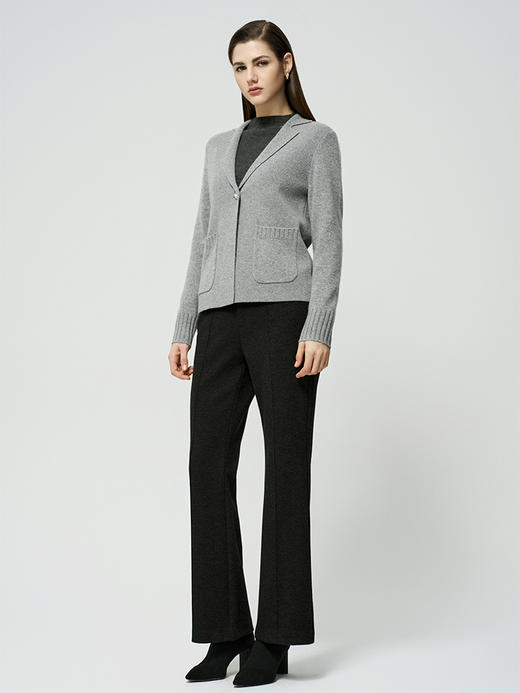 【一粒扣羊绒开衫】羊绒世家秋冬新品女士100%山羊绒V领针织开衫 商品图2