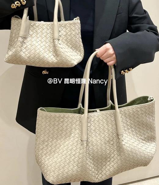 重磅渠道  b家编织托特包  小号/大号 通勤百搭  意大利进口皮/纯手工编织 商品图1