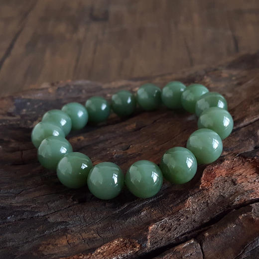 【天然正品】天然细腻无黑点约12.0MM碧玉猫眼圆珠手串12.0MM（皆取最大值）女士 251125NJS28特价：980 商品图4