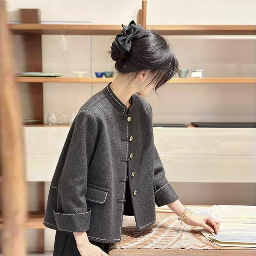 裁缝学苑AH98新中式新款国风短外套纸样女装立领上衣打版裁剪图纸 商品图1