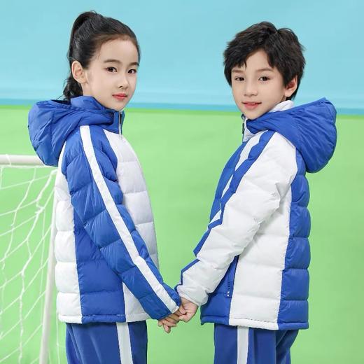 创童深圳校服小学生冬装羽绒服外套男女长袖90白鸭绒御寒保暖服 商品图3