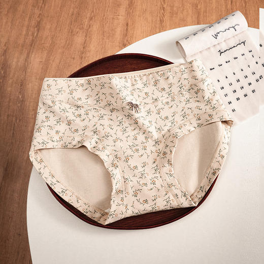 【氛围天花板❗️纯棉小碎花内裤】氛围天花板，亲肤大包臀版型，吸湿透气不闷热，底裆10A级益生菌呵护，纯棉抑菌女生加长档包臀碎花女生小平四角裤QQ 商品图6