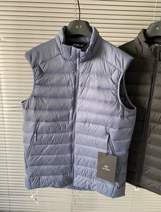 D120409轻量排骨休闲立领拉链鹅绒马甲90绒轻薄羽绒马甲 商品图3