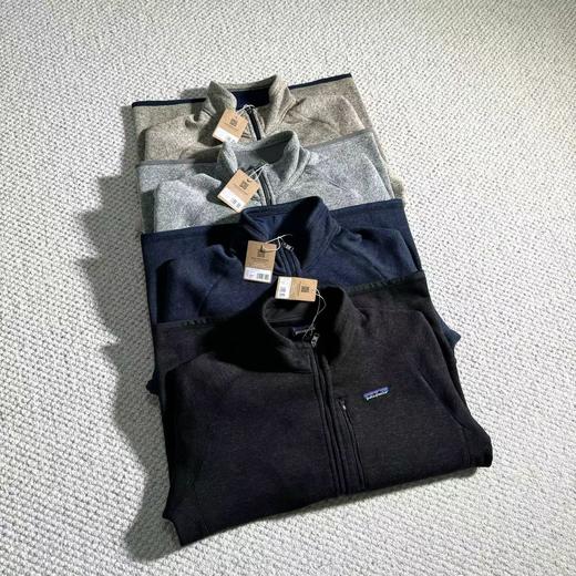 D120422Better Sweater 纯色舒适保暖立领拉链抓绒衣外套 商品图1