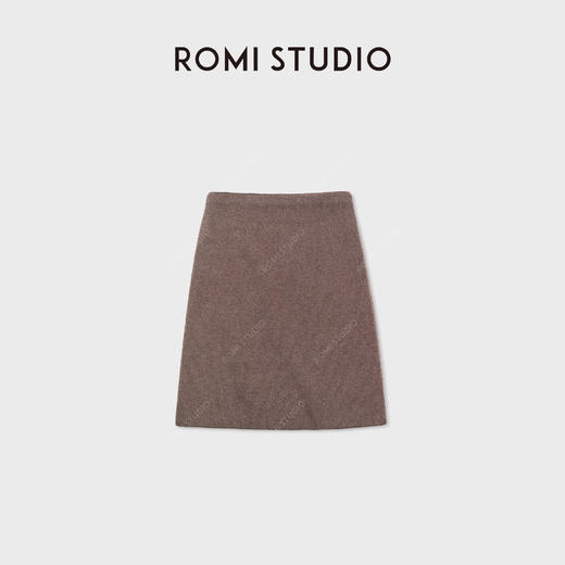 ROMI STUDIO“简约老钱”50羊毛柔软不扎高腰毛织半身裙RWCWXT7272 商品图1