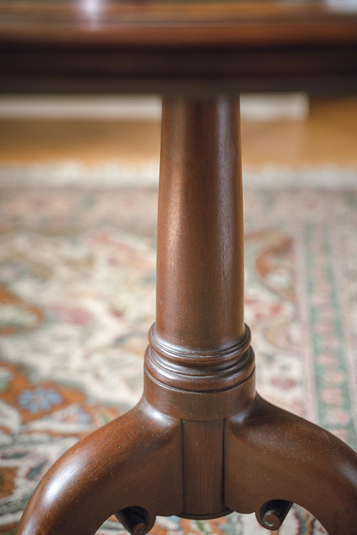 独角鹿西洋古董1880年代法国出品古典卷叶主题布勒镶嵌装饰胡桃木桌几 商品图7