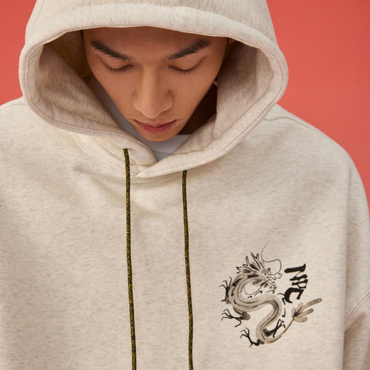 NPC潮牌⌈龍⌋重登场新年限定国风水墨剪纸糖画龙年卫衣NP3CST04 商品图3