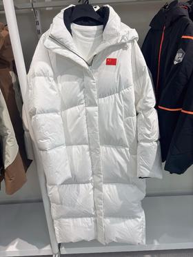 安踏冠军全天候鹅绒羽绒服女2025款防泼水连帽保暖外套162510907