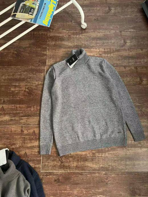 D120428冬季男士B备单品时尚气质通勤羊驼毛高领毛衣 商品图7