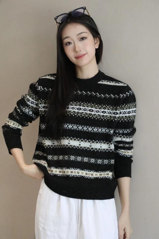 北欧假期费尔岛羊毛针织衫 B01JY26010 商品图7