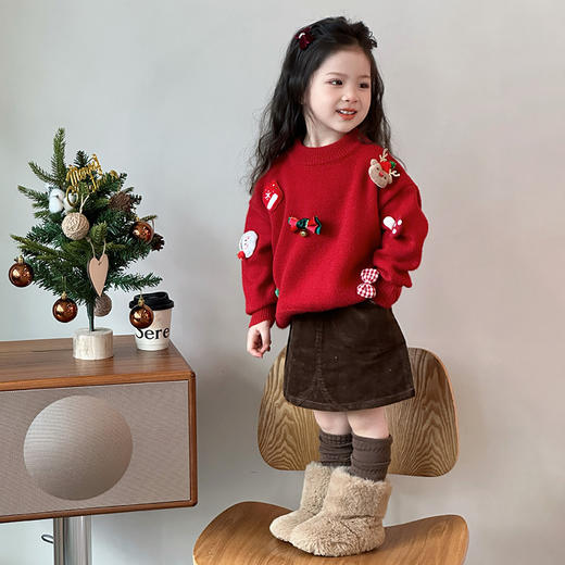 【俏墨儿童圣诞手工玩偶加厚毛衣】拿捏节日氛围感穿搭❗百搭不挑·⁠亲肤不扎·⁥节日氛围感搞起来-MMTYS 商品图3