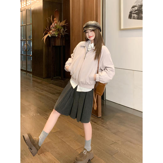 <曾小咸推荐> 现货秒杀！微信超特价！灰紫色夹棉翻领两面穿外套 日常359.99 立减190 秒杀169.99！ 商品图4