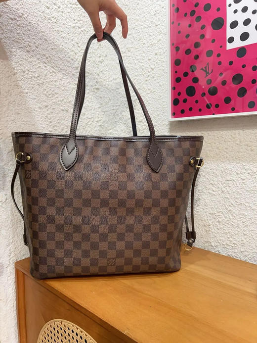 LV 中号 棕棋盘格 nf 单肩包 商品图0
