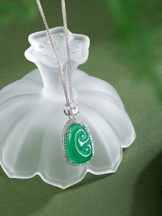 子佩集【清欢如意】银S925套链【TL016430】绿玉髓02511 商品图3