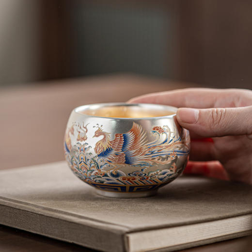 朕的潮代·龙凤对杯茶具礼盒，非遗传承 瓷胎鎏银技艺 胎质细腻 图案精美 馈赠佳品 收藏茗器 商品图9