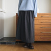 绽放817朵/羊毛混纺条纹A字双层全腰松紧文艺半身裙女中长款裙子 商品缩略图0