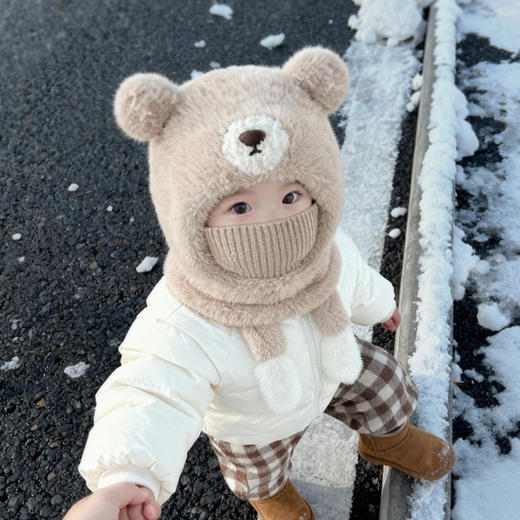 开抢💥超级洋气🤗『俏墨儿童一体捏捏叫护耳雷锋帽』小手捏捏会响😍超可爱一体式帽围设计💓从头暖到脖子防风保暖一步到位‼️ ⭐这么可爱的帽子必须要给宝宝安排一个 商品图0